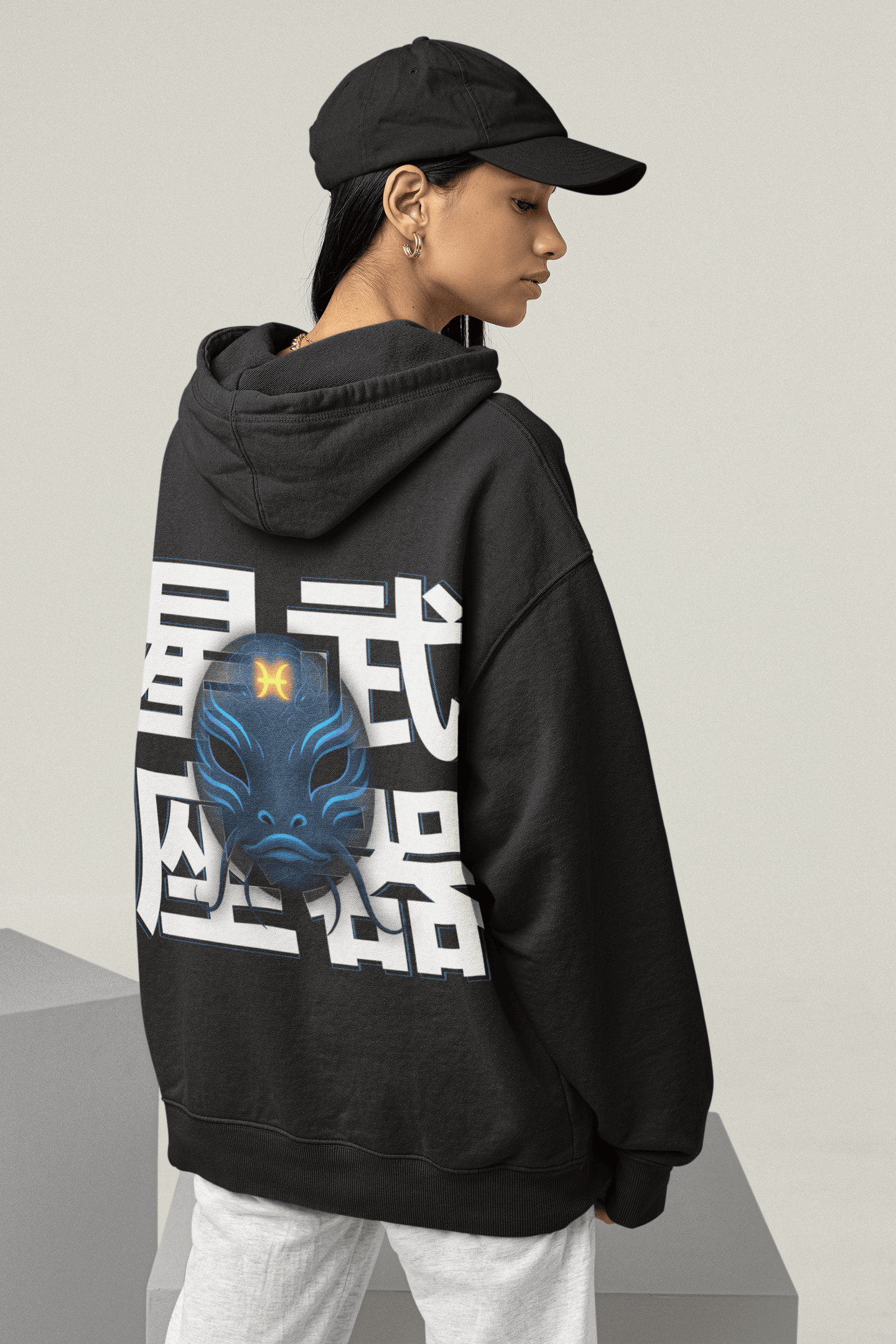 Oversized Hoodie – Sternzeichen Fische