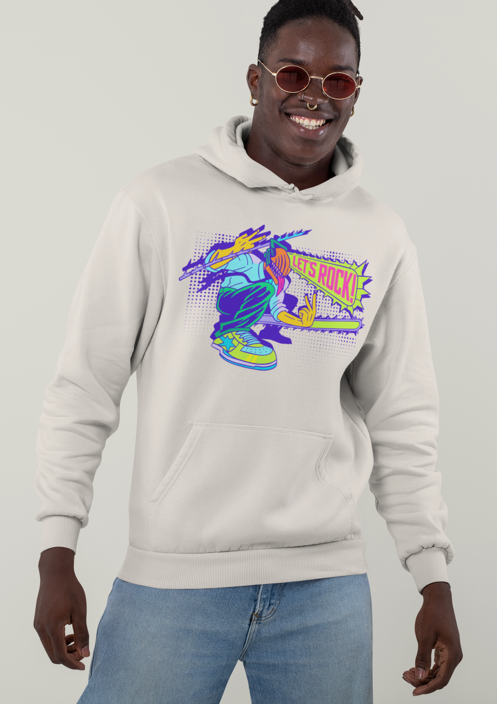 Oversized Hoodie - Let's Rock!